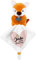 KDO MAGIC - Personalisiertes Schmusetuch - Personalisiert mit einem Namen - Anpassbares Geschenk für Kinder - Geschenkidee zur Geburt, Baby, Geburtstag, Taufe (Motiv: Kleine Prinzessin, Fuchs)