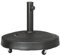Outsunny Pied de Parasol Rond Base de Parasol de Jardin 23 KG avec roulettes et poignées rétractables en résine tressée Ø 53 x 41 cm Noir