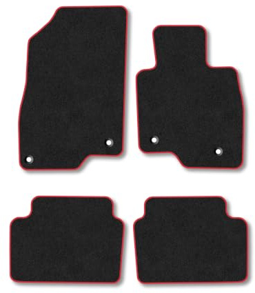 Mazda 6 (2013-2022) [Estate] Carpet Car Mats | Red Edge Trim Tailored Fit Floor Mats Full Coverage Protection Accessories Easy Clean Anti Slip Made in the UK