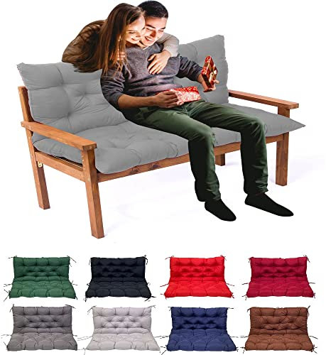 Gartenbankauflage für Gartenmöbel, Polsterauflage für & Hollywoodschaukel, Gartenschaukelkissen, Gartenbankauflage für Gartenmöbel, Palettenkissen Europaletten ( Color : Light Grey , Size : 59*39.4*3.