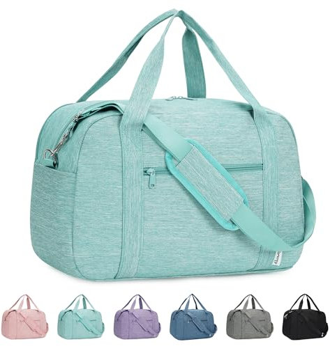 for Easyjet Cabin Bag 45X36X20 Underseat with Laptop Compartment 14 Inch Travel Duffel Bag with Wet Pocket Weekender Overnight Carry on Luggage for Women and Men 25L (Mint Green)