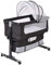 Supfine 3-in-1 Cododo-Bett, Höhenverstellung, Babybett, Cododo tragbar für Neugeborene/Säugling, Wiege Cododo mit Matratze, Moskitonetz und Aufbewahrungstasche (92 x 58 x 70 – 90 cm, schwarz)