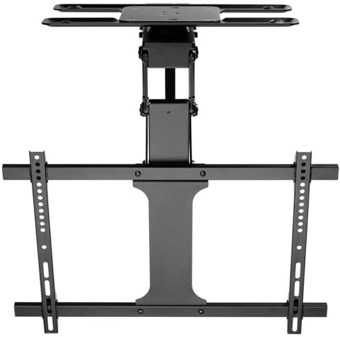 my wall Soporte de Techo para TV motorizado, HL49ML, Smart Home, Compatible con Alexa y Google Home, Control por Voz, Soporte de Techo eléctrico, Plegable, Giratorio, Mando a Distancia o Control por