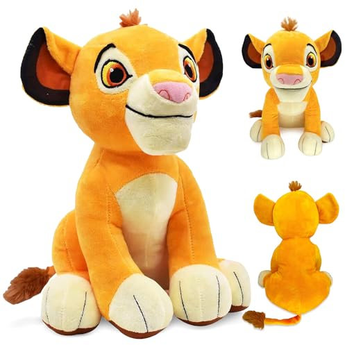 YISKY Lion King Plüschtier, König der Löwen Kuscheltier, Lion Plush Toy, Löwen Plüsch Puppen für Kinder, Löwen Cartoon Puppe, Lion King Anime Plush Figuren, Löwen Stoffpuppe, für Jungen und Mädchen