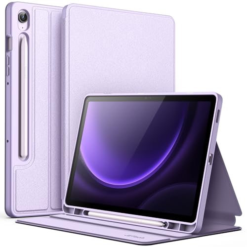 JETech Case for Samsung Galaxy Tab S10 FE / S9 FE 10.9-Inch with S Pen Holder, Slim Folio Stand Protective Tablet Cover, Multi-Angle Viewing (Lavender)