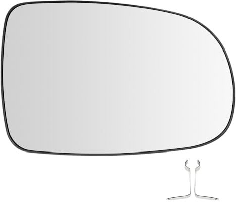 SENZEAL Spiegelglas Rechts Beifahrerseite Beheizbar mit Trägerplatte für Opel Corsa C 2000-2006 1426526 Außenspiegel Glas Ersatz (Rechts)