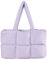 CRGANGZY Puffer-Umhängetasche for Damen, einfarbig, gesteppt, einfache Wolkentasche, große Kapazität, weiche Wolken-Einkaufstasche, trendige Pendlertaschen (lila)