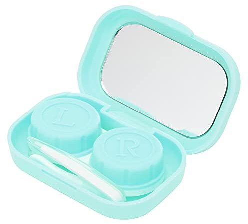 Verdant Touch Contact Lens Holder Contact Lens Case Portable Holder Box Storage Kit, Green