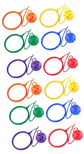 BCOATH 12 Pièces Boule De Cerceau Balles D'entraînement pour l'exercice Enfants Qui Sautent Au Ballon Corde à Sauter à La Cheville Sauter Corde pour Le Fitness Plastique Balle de Cheville