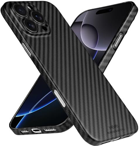 X-level for iPhone 16 Pro Max Case, Compatible with MagSafe, Ultra Thin and Light Carbon Fiber Texture Printing Phone Case Slim Anti-Scratch Cover for iPhone 16 Pro Max - Black