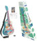 Lexibook, Disney Stitch, Mi Primera Guitarra acústica de Madera, 6 Cuerdas de Nylon, 78 cm, Incluye guía de Aprendizaje, púa y Correa, Azul, K2000D