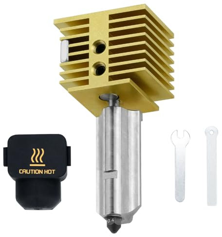 Speed Hot End A1 Mini estrusione Kit testa A 0,2 mm in acciaio temprato ugello in ottone cromato blocco riscaldante in silicone calzino struttura integrata per Bambu Lab A1/A1 Min stampanti 3D solo