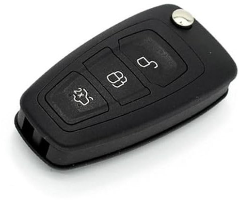 MUEOSI 3 Buttons Car Key Fob, for Ford, for Focus, for Mondeo, C-Max, for Fiesta, Flip Folding Remote Key Shell Cover Auto Fob Case With Blade car key shell