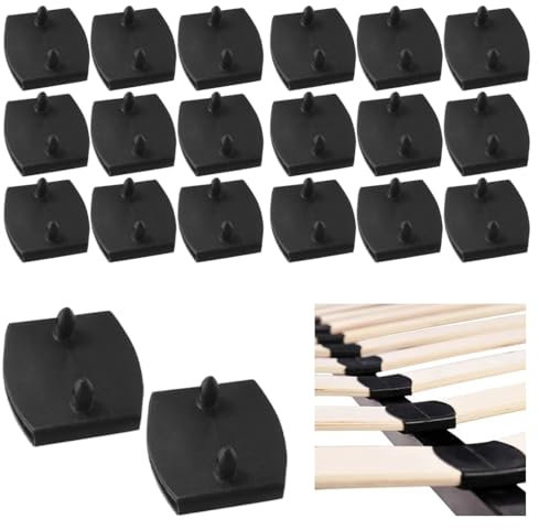 20 Stück Bett Lattenrost Kappen, 55 mm Halterungen für Lattenrost, Bett Lattenrost Kappen, Lattenrost Ersatzteile Kappen für 5,2 cm-5,4 cm Lattenrost, für Seitenschienen Verbindungszubehör