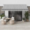 Gecheer Tenda Sole Retrattile Automatica Antracite e Bianco 400x300 cm,Tenda da Sole,Tenda Esterno Sole,Tenda Balcone,Tenda Sole Esterno,Tenda da Patio,Tenda da Sole per Terrazzo,P3310232