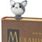 CharySim Gehäkelt Lesezeichen Personalisierte Lustige Geburtstags Geschenke Weihnachtsstrumpffüller für Leser Lehrer und Buchliebhaber Blau Weiße Katze