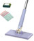 Automatic Cloth Changing Mini Mop, Flash speed mop dry pads,360°Rotating Automatic Cloth Changing Mop, Dry and Wet Easy Use for Kitchen Bathroom House Wall Mirrors (Purple)