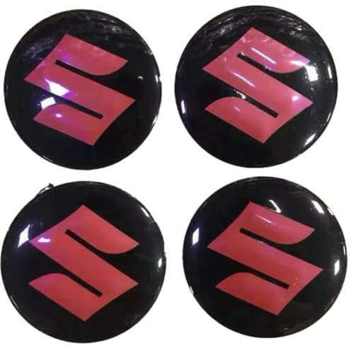 pièces Auto Cache Moyeux pour Suzuki Grand,Centre Jante Capuchons Moyeu Roue Bouchon Enjoliveur étanche et Antirouille,Red-54MM