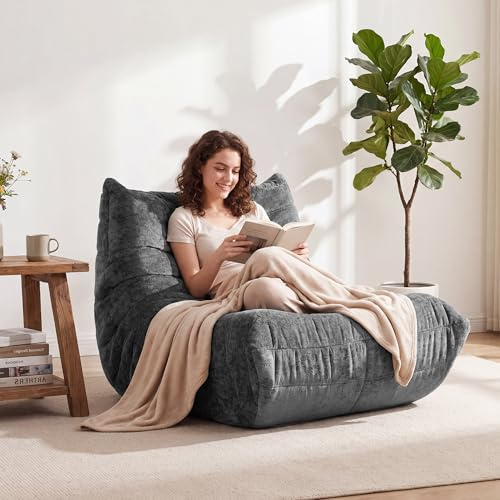 Upvilla Sitzsack Sofa, Boneless Couch mit ergonomischem Design, kleines Bodensofa ohne Montage, bequemes Lazy Sofa für Wohnzimmer, Schlafzimmer, Büro & Gaming