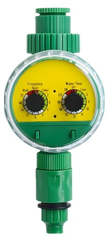 Automatischer Garten-Wassertimer mit Messingeinlass – robuster, programmierbarer Schlauch-Timer, IP65 wasserdichter Sprinkler-Controller mit großem LCD-Display, intelligentes Bewässerungssystem für