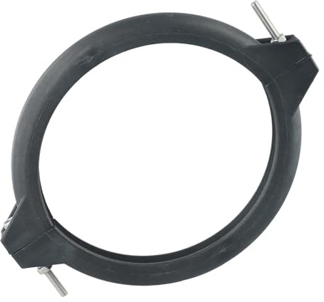 JoyousMall Collier de serrage pour filtre à sable de piscine avec anneau de valve de 1,5 - Plastique robuste de rechange avec écrou et boulon, 18 x 23 cm