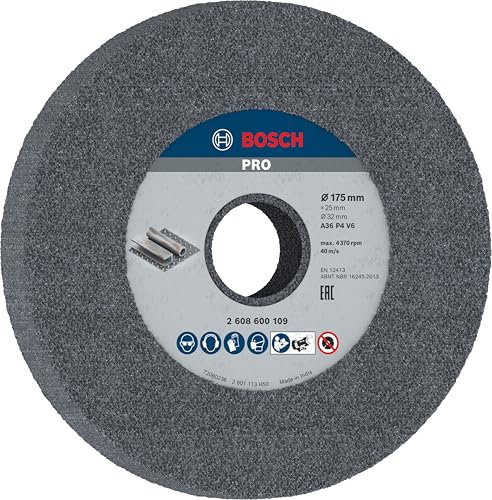 Bosch 1x PRO Grinding Longlife Scheibe für Doppelschleifmaschine und 32‑mm-Bohrung (für Stahl, Gusseisen, Ø mm, Professional Zubehör Schleifmaschine)