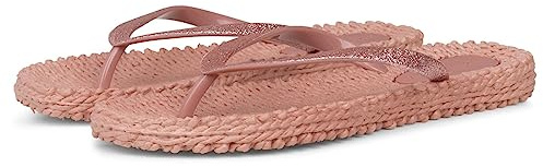 Ilse Jacobsen HORNBÆK | Cheerful01 | Damen Flip Flops mit Glitter | Dänische Design | Sommer Strand Zehentrenner | MISTY ROSE | 38 EU