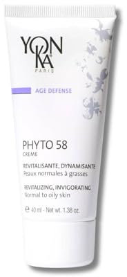 Phyto58 Revitalisierende Nachtcreme Yonka 40ml - Normale bis Fettige Haut - Reinigt und Revitalisiert müde Haut - 90% Natürliche Inhaltsstoffe