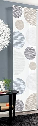 HOME WOHNIDEEN Schiebevorhang Deko Blickdicht Borden Fb. Stein Größe BxH 60x245 cm