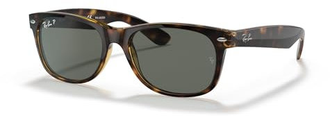 Ray-Ban Herren New Wayfarer Sonnenbrille, Tortoise, Large (Herstellergröße: 58)
