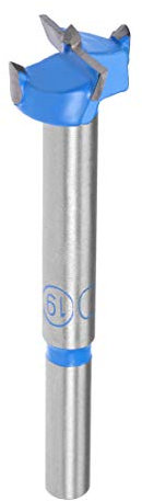 sourcingmap Forstnerbohrer 19 mm, Wolframcarbid Holz Lochsäge Schneckenöffner, Holzbearbeitung Scharnier Loch Bohren Bohrer Bohrer Cutter (blau, grau)
