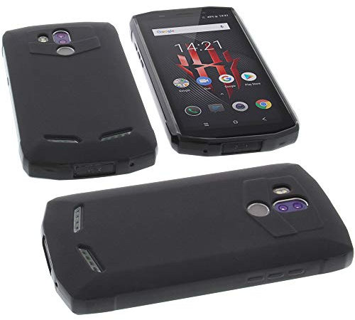 foto-kontor Hülle kompatibel mit Blackview BV5800 / BV5800 Pro Tasche Gummi TPU Schutz Handytasche schwarz