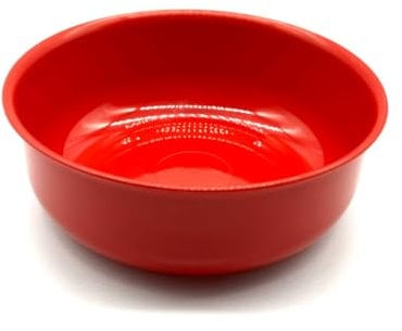 Kimmel Bol à soupe en plastique réutilisable incassable empilable 10 cm Rouge