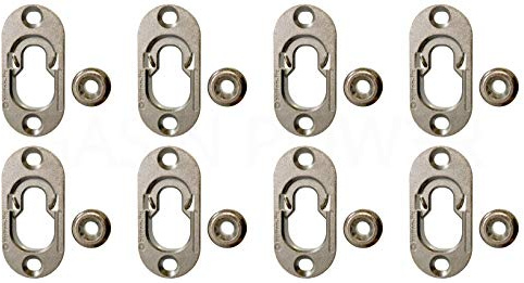 Button Fix Type 1 Metal Fix Bracket Fixing with Stainless Steel Retaining Spring for Fire Retardant Panels, Marine Interiors, Vibration & Shock Tested x8
