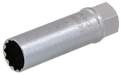 Neilsen CT4083-14mm Spark Plug Socket, 3/8in Dr, 65mm Long, Thin Wall, 12 Points Bi-Hex, Chrome Vanadium, Compatible with BMW