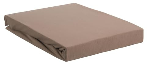 Beddinghouse Jersey Lycra Spannbettlaken für Topper bis 10cm Höhe Farbe Taupe Größe 70/80x200/220x10cm