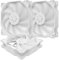 upHere 120mm Ventilador para Ordenador - Ventilador de PC silencioso 3 Pack (Blanco) 12WT3-3