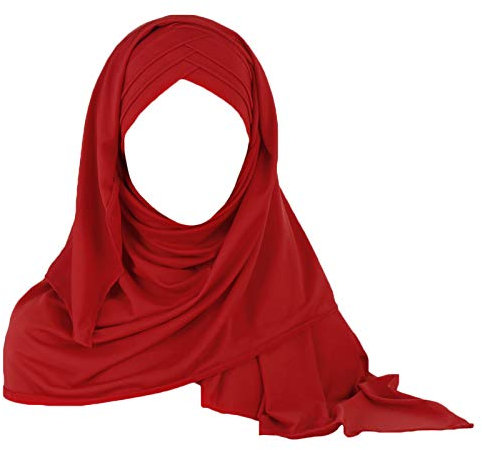 Myya Frauen Milch Filer Einfarbig 2 In 1 Turban Hut Instant Schal Malaysia Muslim Kreuz Plissee Hijab Kappe Kopf Wrap Abdeckung