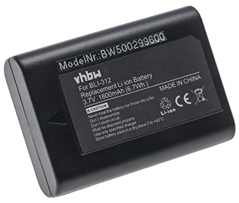 vhbw Akku Ersatz für Leica 14464, BLI-312 für Kamera Digicam DSLR (1800mAh, 3,7V, Li-Ion)