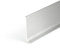 DQ-PP Sockelleiste – 10m (2m x 5) – 100mm – Farbe: Silber – Aluminium – eloxiert – Fussleisten – Bodenleiste – Profil – Abschlussleiste – Fussbodenleiste