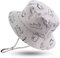 XIAOHAWANG Baby Sonnenmütze Jungen Sonnenhut UV Schutz Baby Mädchen Mütze Sommer Atmungsaktiv Kinder Fischerhut Mit Mesh-Futter (Grau Dinosaure, 1-2Jahen)