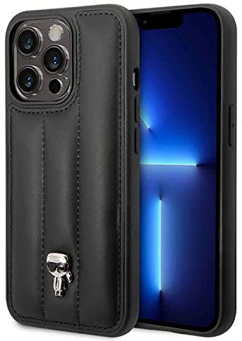 Karl Lagerfeld KLHCP14LPSQPK hülle für iPhone 14 Pro 6,1 hardcase schwarz/Black Puffy Ikonik Pin
