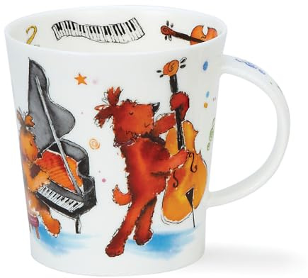 Dunoon Lomond Shape Mug 0.32 Litre Groovy Cats or Groovy Dogs (Groovy Dogs)