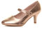 AJVANI Low mid Heel Mary Jane Strap Work Party Court Shoes Size 6 39 Rose Gold