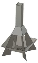 Pyramidenofen 160x80x80cm Bausatz