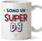 Mugffins Tazza in ceramica per DJ uomo 11 oz / 350 ml - In italiano - Sono Super - Idea regalo per compleanno, anniversario, natale, laurea