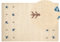 Beliani Gabbeh Teppich beige 140x200 cm Hochflor mit Muster weich handgetuftet rustikal Yali