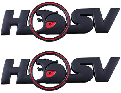 HSV Emblem Autoaufkleber Löwe Logo Auto Emblem für Tür Seitenkofferraum (Schwarz Rot)