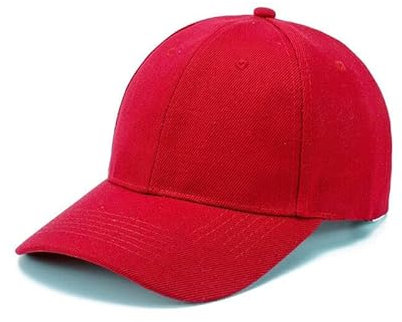 Boolavard Kinder-Baseballmütze für Jungen und Mädchen, weiche Baumwolle, leicht, verstellbare Größe für 2–9 Jahre (Rot)