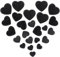 GYGYL 24 Pieces Heart Iron on Patches, Embroidered Sew on/Iron on Patch Applique for Clothes, Dress, Hat, Jeans, DIY Accessories-Black